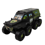Military Toy Car 8-Wheel Plastic Army Vehicle - Back View