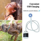 ALVENZA Portable Outdoor Shower Kit – USB Rechargeable Pump for Camping Comfort