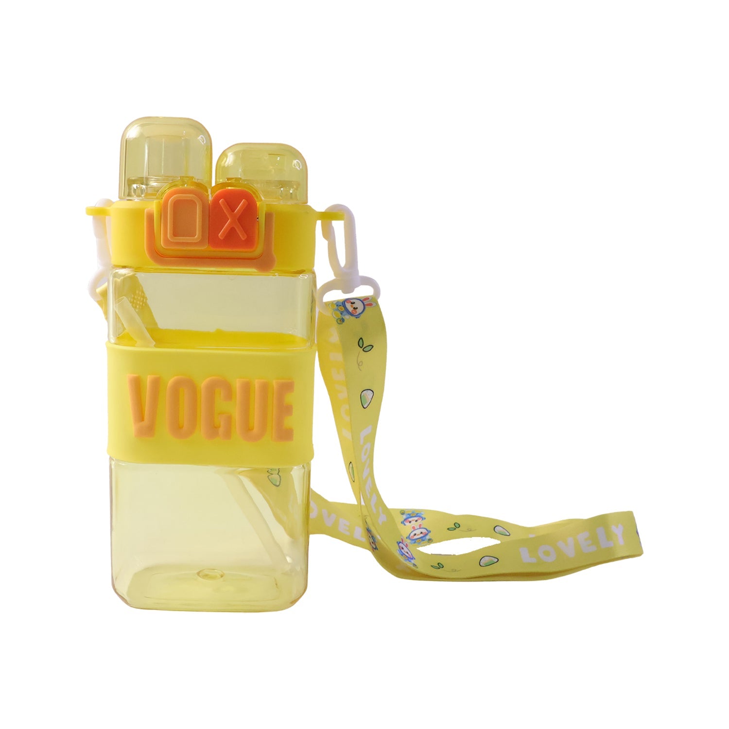 Kids Water Bottle Leakproof Straw & Portable Carry Strap - Detail View 5