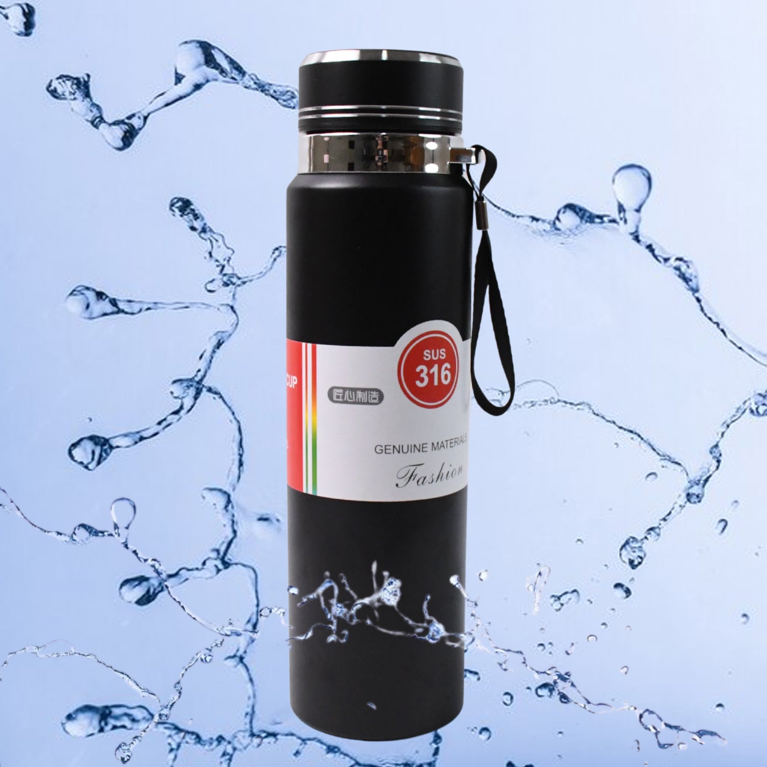 ALVENZA Stainless Steel Insulated Water Bottle – 1000 ML Leak-Proof Flask
