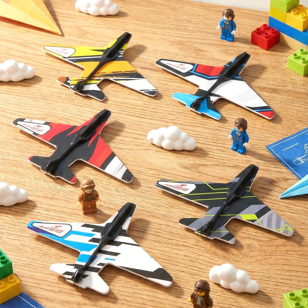 ALVENZA Air Battle Plane Launcher Toy – Safe Foam Glider Set for Kids
