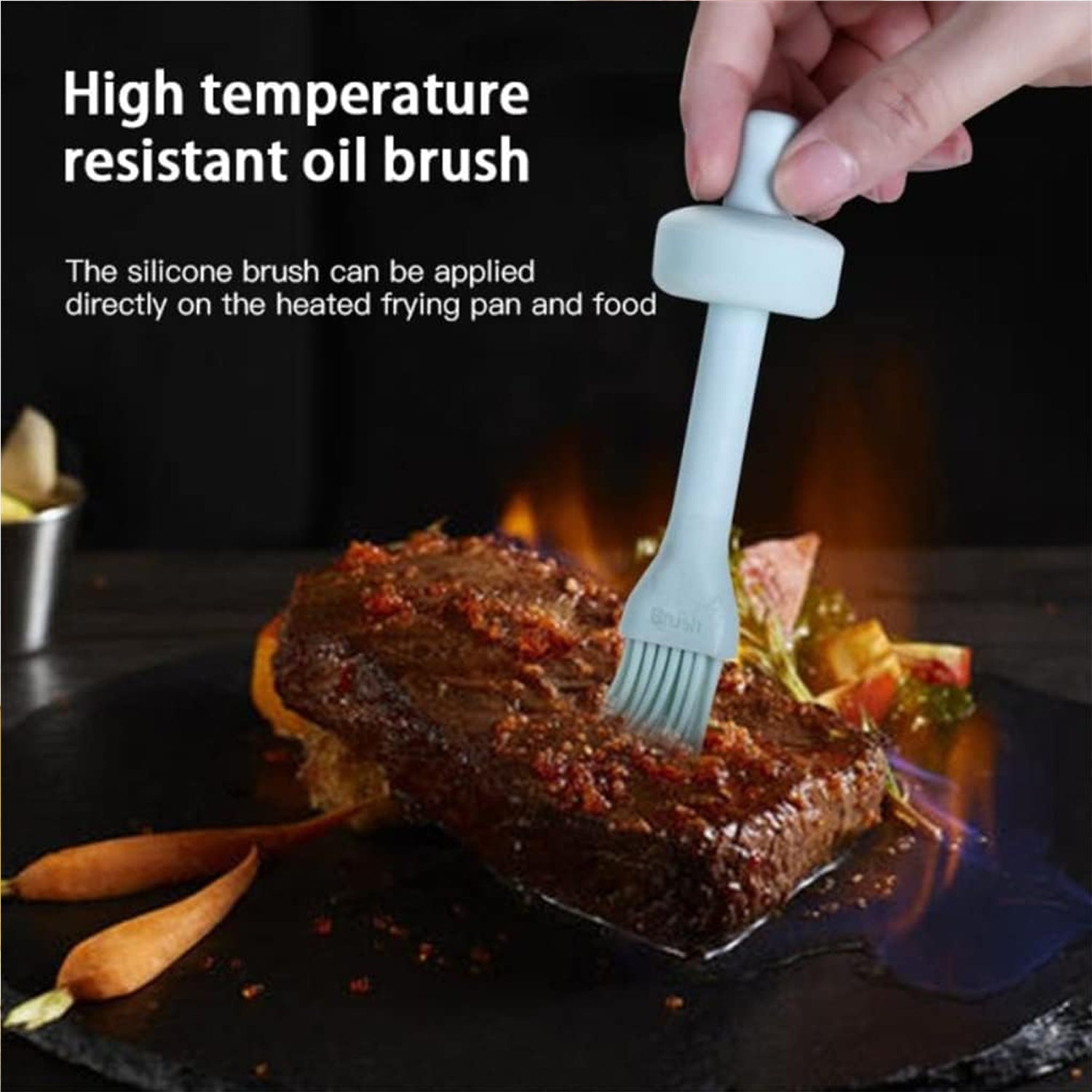 Glass Oil Dispenser with Brush Borosilicate Kitchen Bottle - Detail View 8