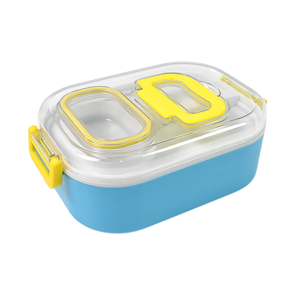 Kids Lunch Box Durable Plastic with Spoon & Fork | Lunchie Bunchie - Detail View 5