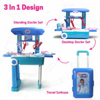 ALVENZA Kids Doctor Set with Trolley & LED Light Instruments | Aditi