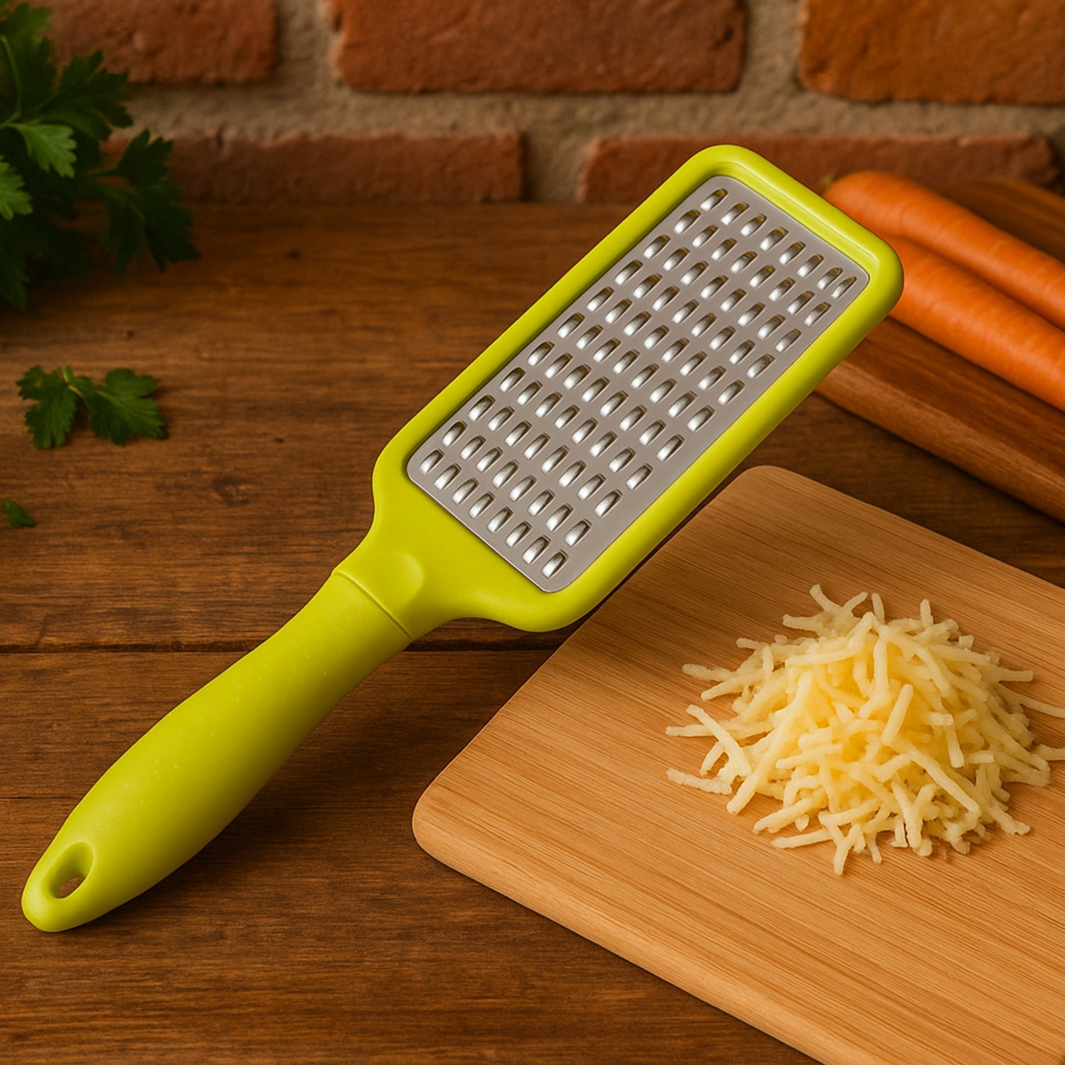 Stainless Steel Cheese Grater Multi-Purpose Kitchen Tool | CookAura - Front View