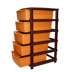 ALVENZA Plastic Home Storage Organizer – 5-Layer Large Modular Drawer