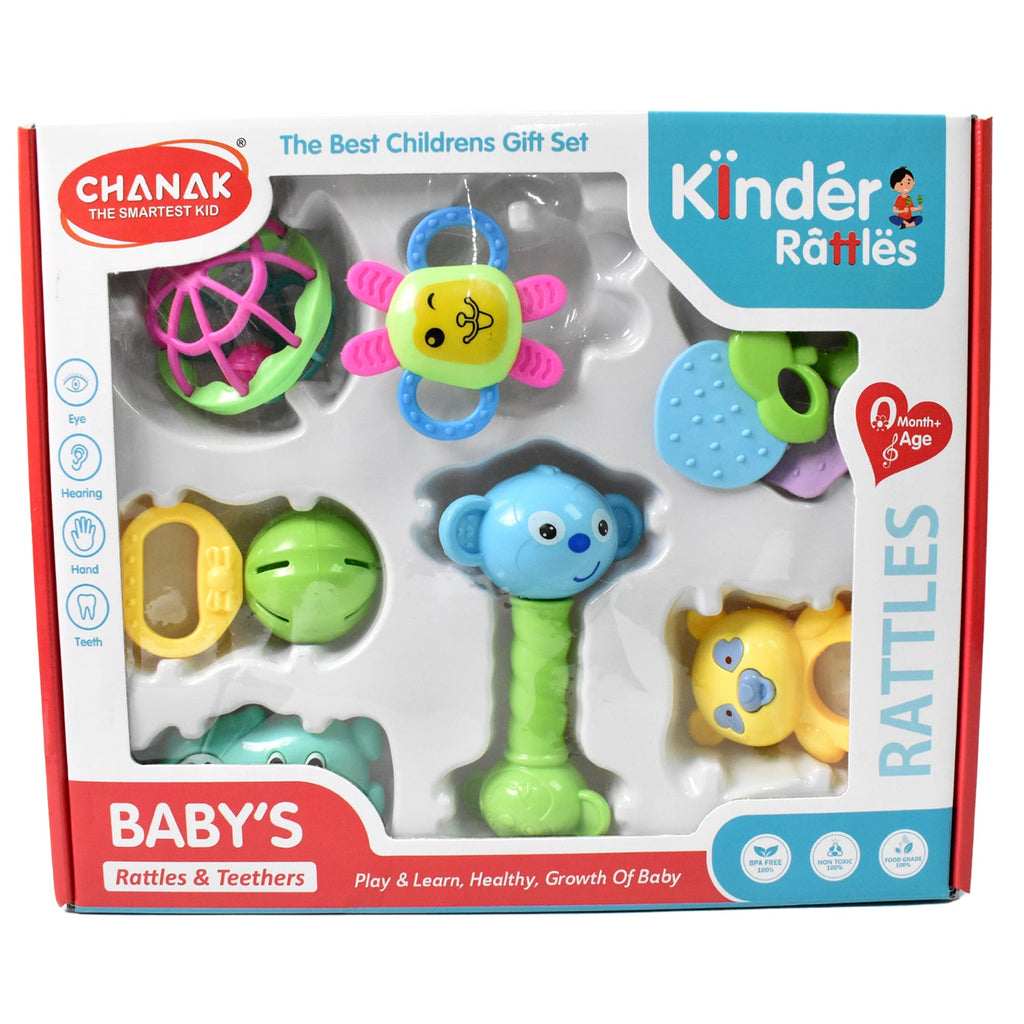 ALVENZA Baby Rattle & Teething Set – 8-Piece Non-Toxic | Aditi
