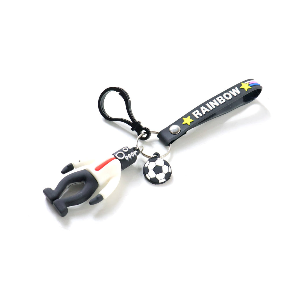 ALVENZA Rainbow Keychain – Colorful Cartoon Football Boy Accessory