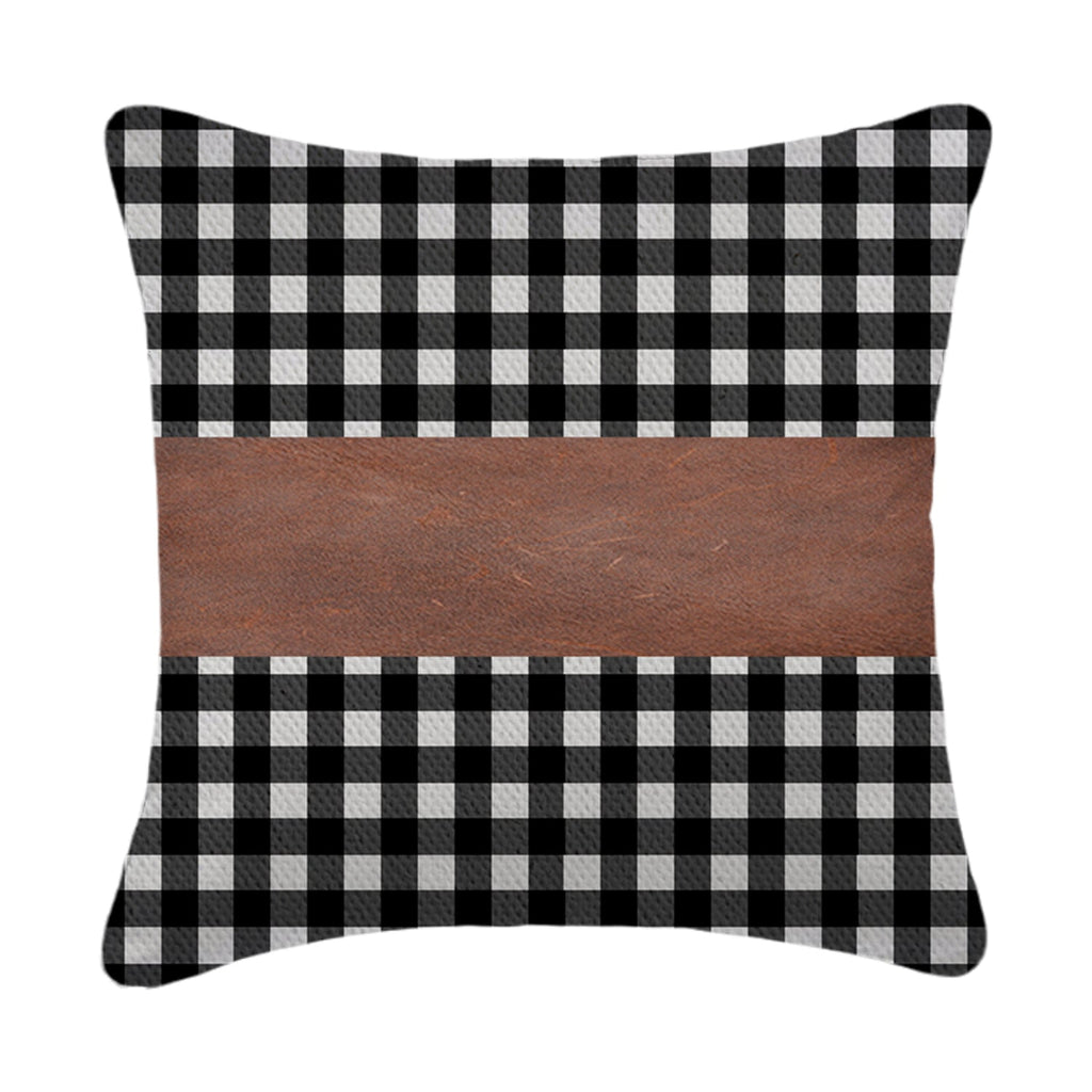 Leather Cushion Covers 17x17 Inch Pair | Styleva - Detail View 6