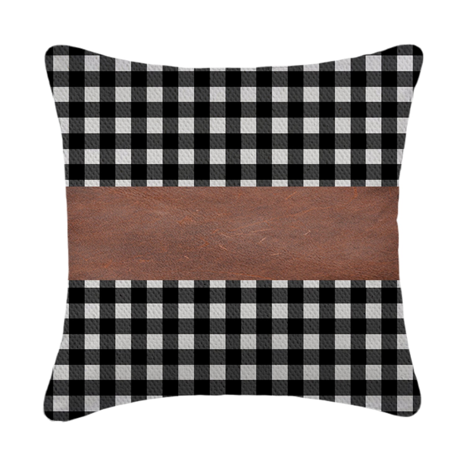 Leather Cushion Covers 17x17 Inch Pair | Styleva - Detail View 6