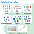 ALVENZA Wooden Number Puzzle – Magnetic Learning Board | Aditi
