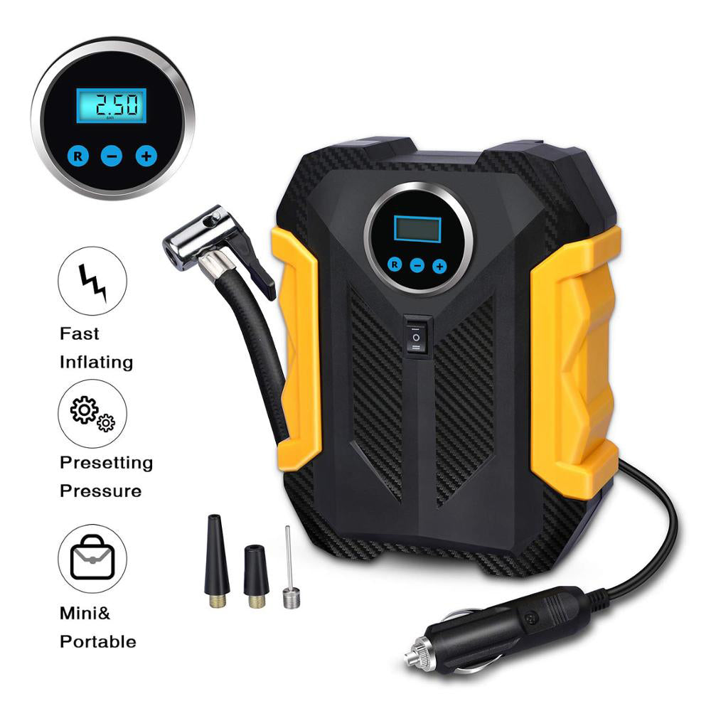 ALVENZA Car Tyre Inflator – Portable Digital Air Pump for Bikes | Velvet Wheels
