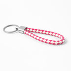 ALVENZA Braided Leather Keychain – Durable Metal Ring & Stylish Hand Strap