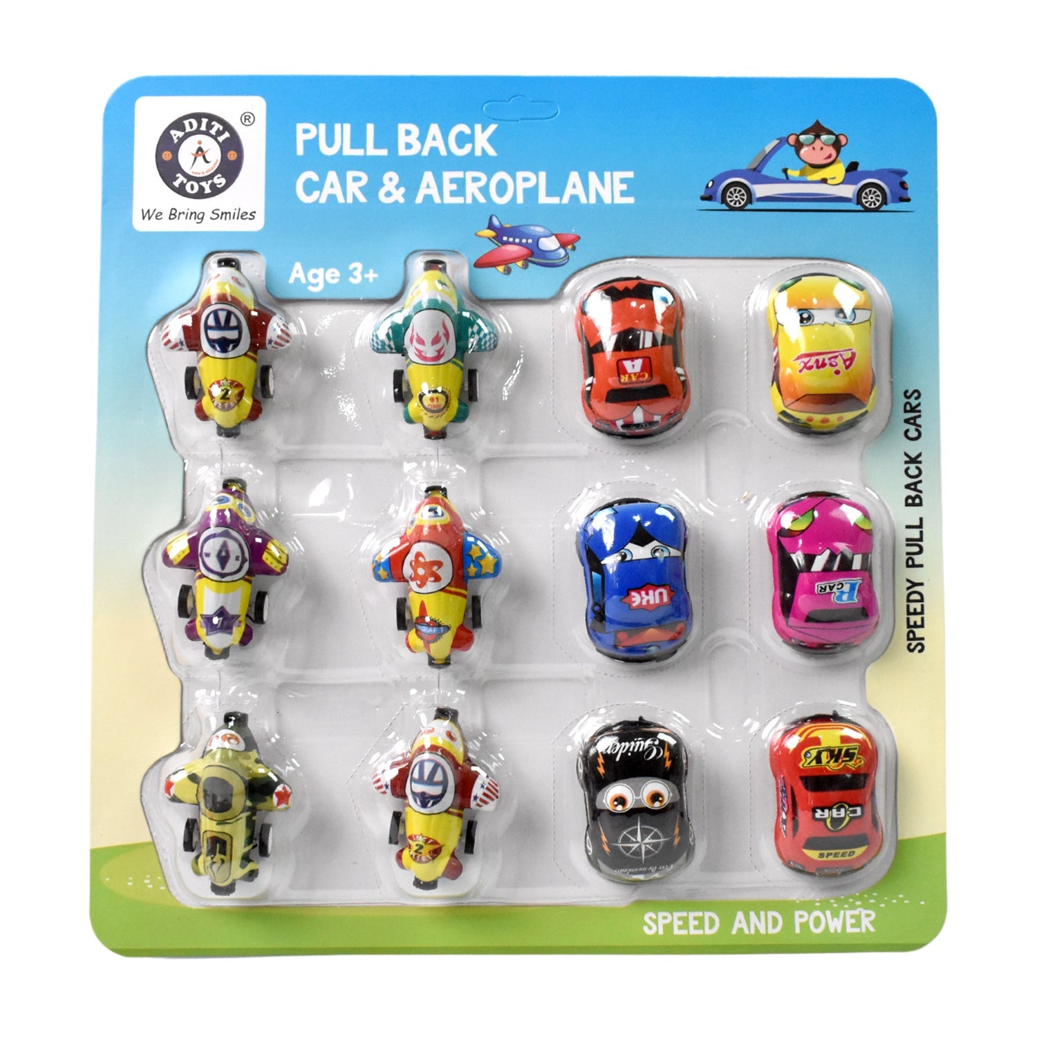 Mini Pull Back Car Toy Set 12-Piece Vehicle Collection | Aditi - Detail View 6