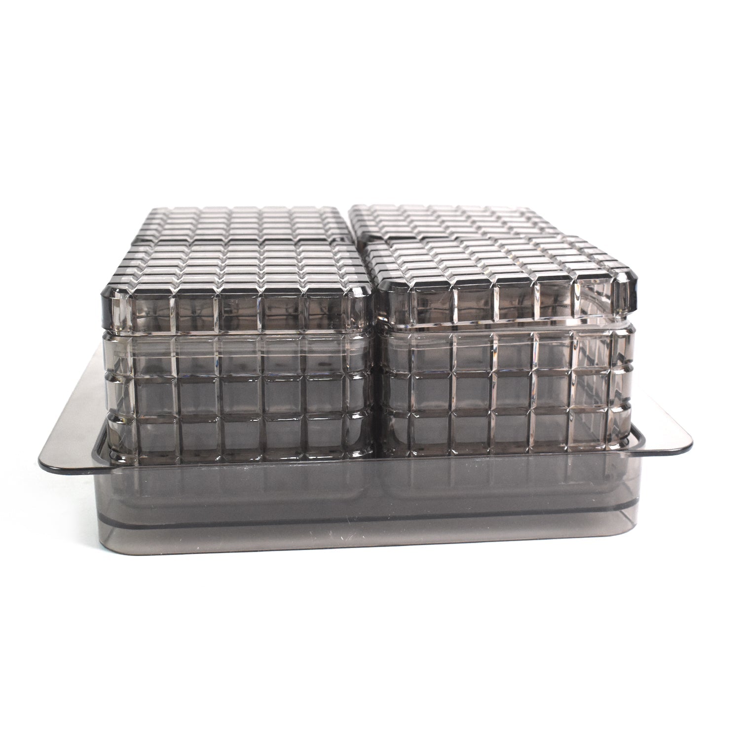 ALVENZA Dry Fruit Container Set – Acrylic 4-Piece Gift Tray | Ganesh