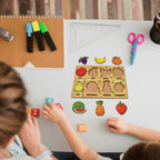 Wooden Fruit Puzzle Toddler Learning Board | Inventive Play - Detail View 6
