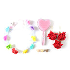 Beauty & Hair Styling Combo Set – Floral Accessories & Detangling Brush