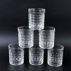 ALVENZA Glass Tumbler Set – Diamond-Cut 6 Pc Elegant Drinking Glasses | Serve Stellar