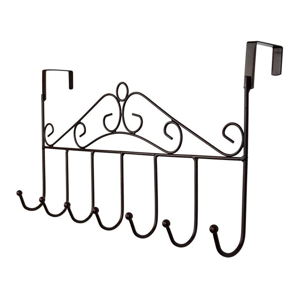ALVENZA Over Door Hanger Rack – 7 Hooks Metal Organizer | Indo Glow