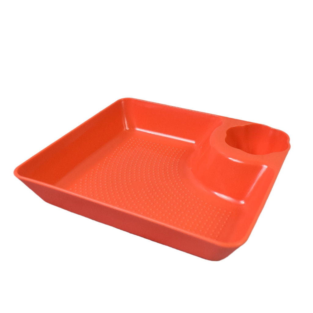 Plastic Plates with Dipping Saucer Perfect for Snacks & Party Serveware - Detail View 6