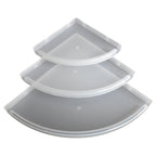 ALVENZA Plastic Corner Shelf Set – 3 Pcs Wall Mounted | Bathora