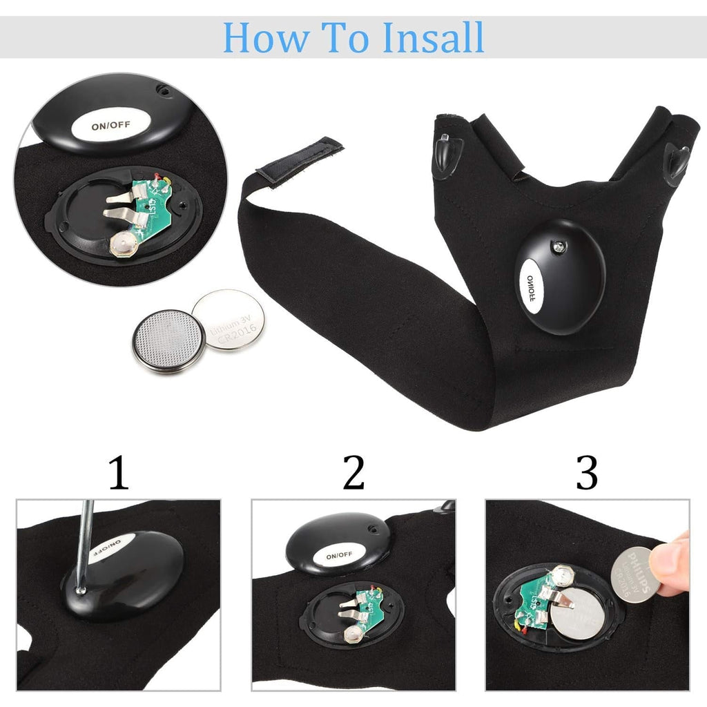 LED Flashlight Gloves Hands-Free Work & Outdoor Light | Grow Wear - Detail View 6