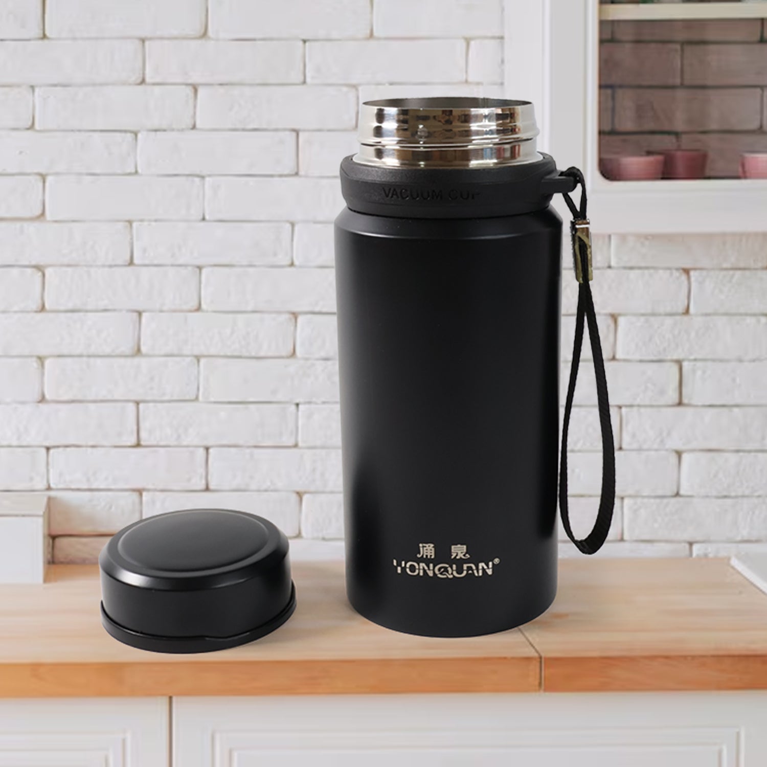 ALVENZA Stainless Steel Insulated Vacuum Bottle 600ml – Keeps Drinks Hot & Cold