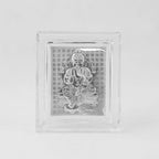 ALVENZA Lord Ganesha Silver-Plated Photo Frame – Elegant Spiritual Decor