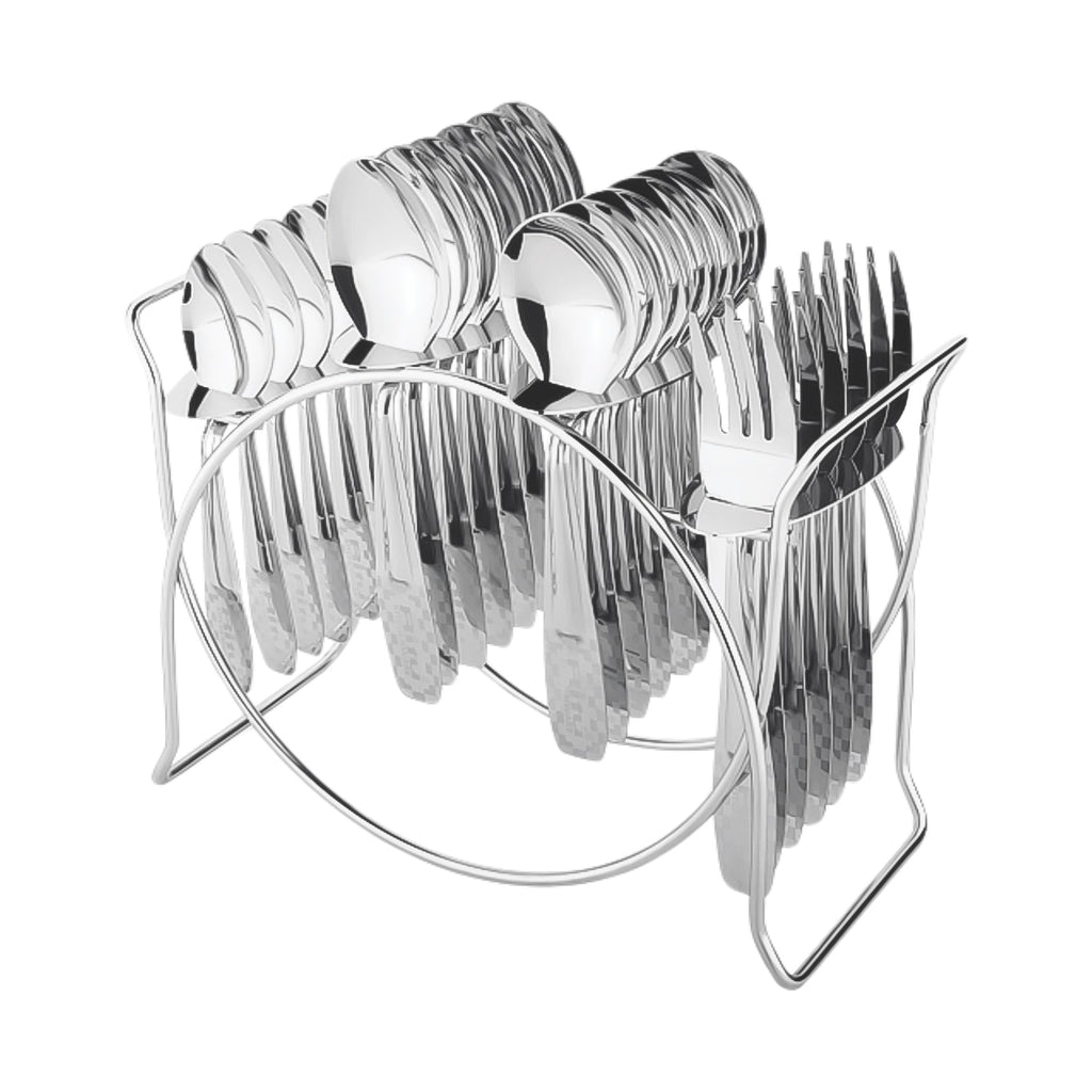 ALVENZA Stainless Steel Cutlery Set – Durable 24-Piece Dining Essentials