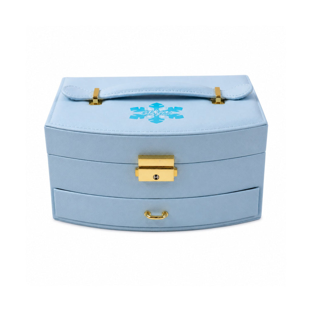 Jewelry Storage Box Multi-Layer Organizer with Mirror for Elegant Storage - Back View