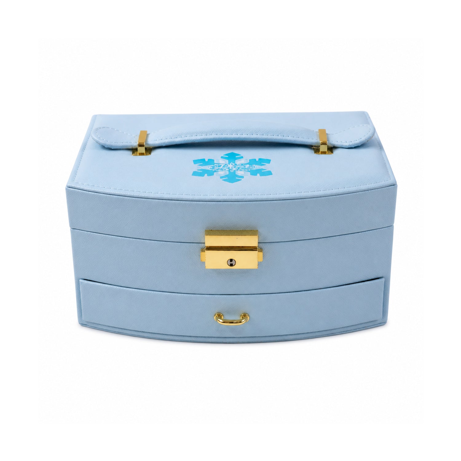Jewelry Storage Box Multi-Layer Organizer with Mirror for Elegant Storage - Back View