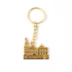 ALVENZA Ram Mandir Keychain – Premium Golden Metal Devotional Accessory