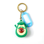 ALVENZA Avocado Keychain – Cute Cartoon Design with ID Tag