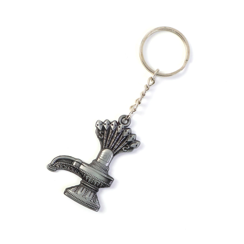 ALVENZA Shiva Lingam Metal Keychain – Durable Spiritual Accessory