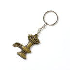 ALVENZA Shivling Trishul Metal Keychain Set – 5 Pc Durable Spiritual Keyrings