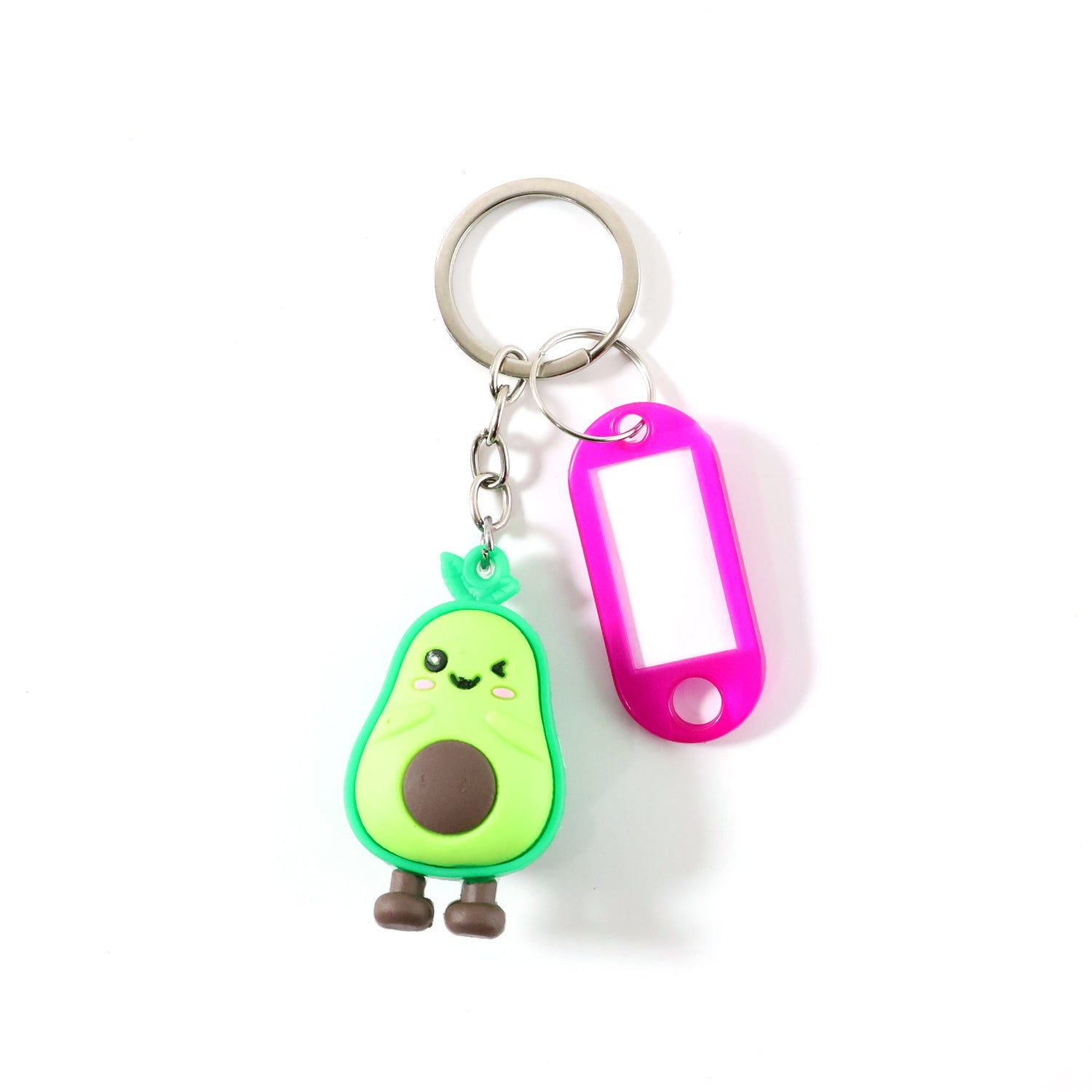 ALVENZA Cartoon Character Keychain with Label Tag Holder – Fun & Practical