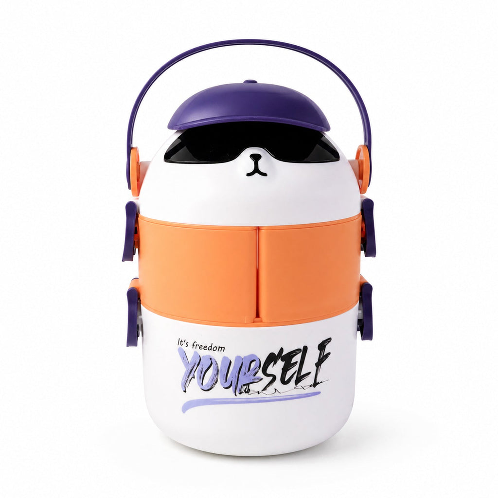 Kids Double Layer Lunch Box The Perfect Food Storage Solution - Back View