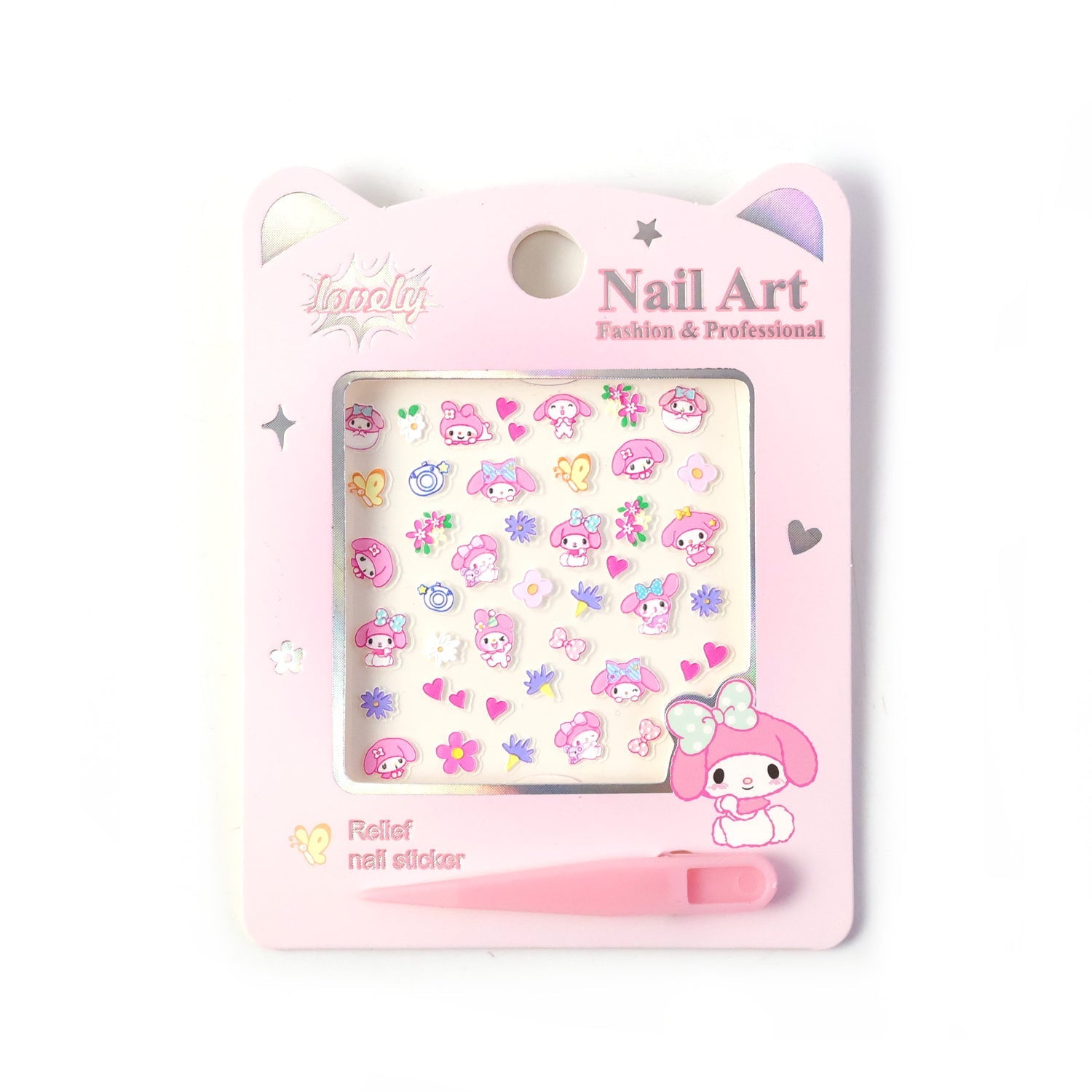 Nail Art Sticker Set Easy DIY Creative Manicure Kit - Back View