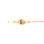 ALVENZA Lord Krishna Rakhi – Elegant Designer Thread with Beads and Photo