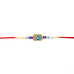 ALVENZA Evil Eye Rakhi – Stylish Mint Green Thread with Traditional Charm