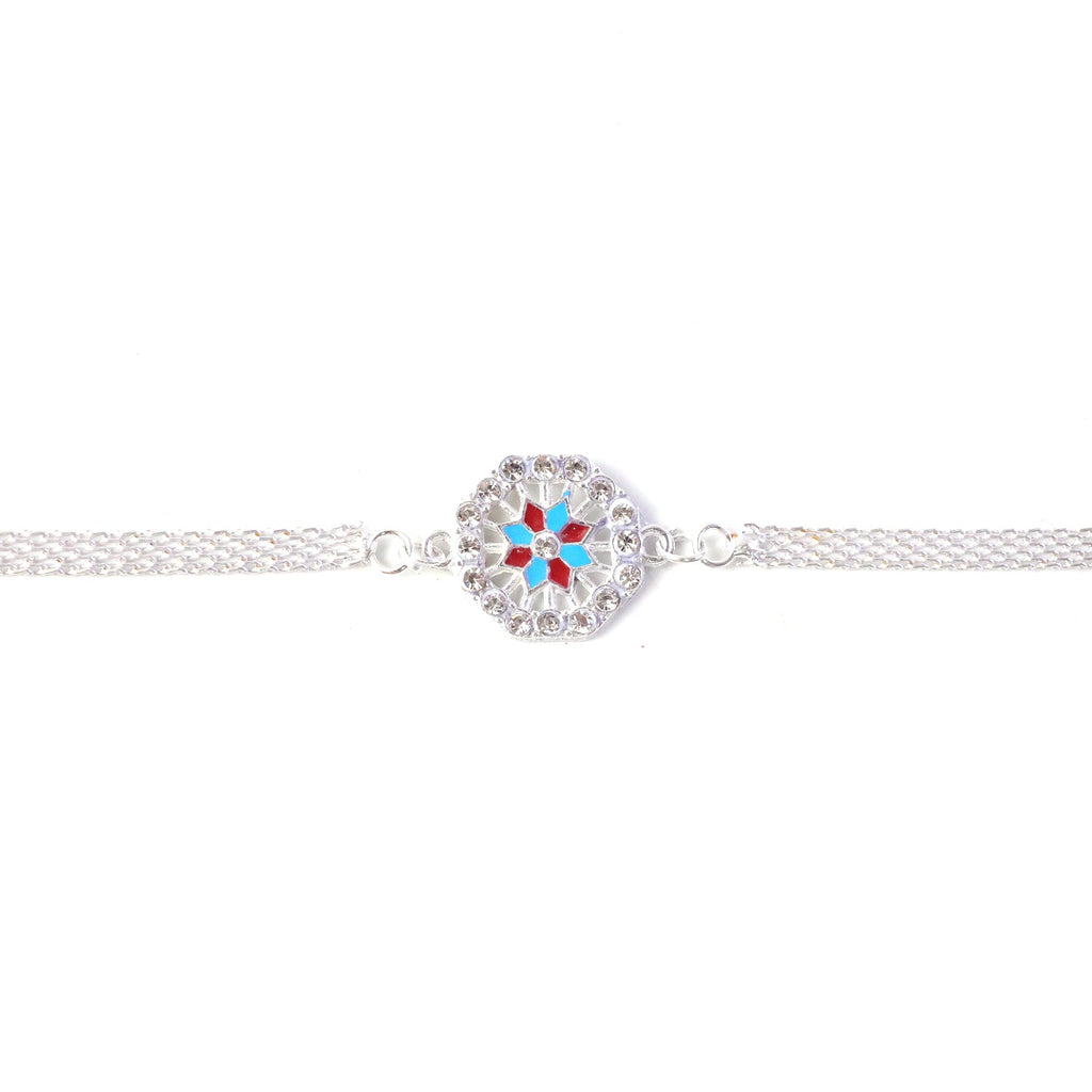 ALVENZA Classic Crystal Rakhi for Brother - Elegant & Traditional