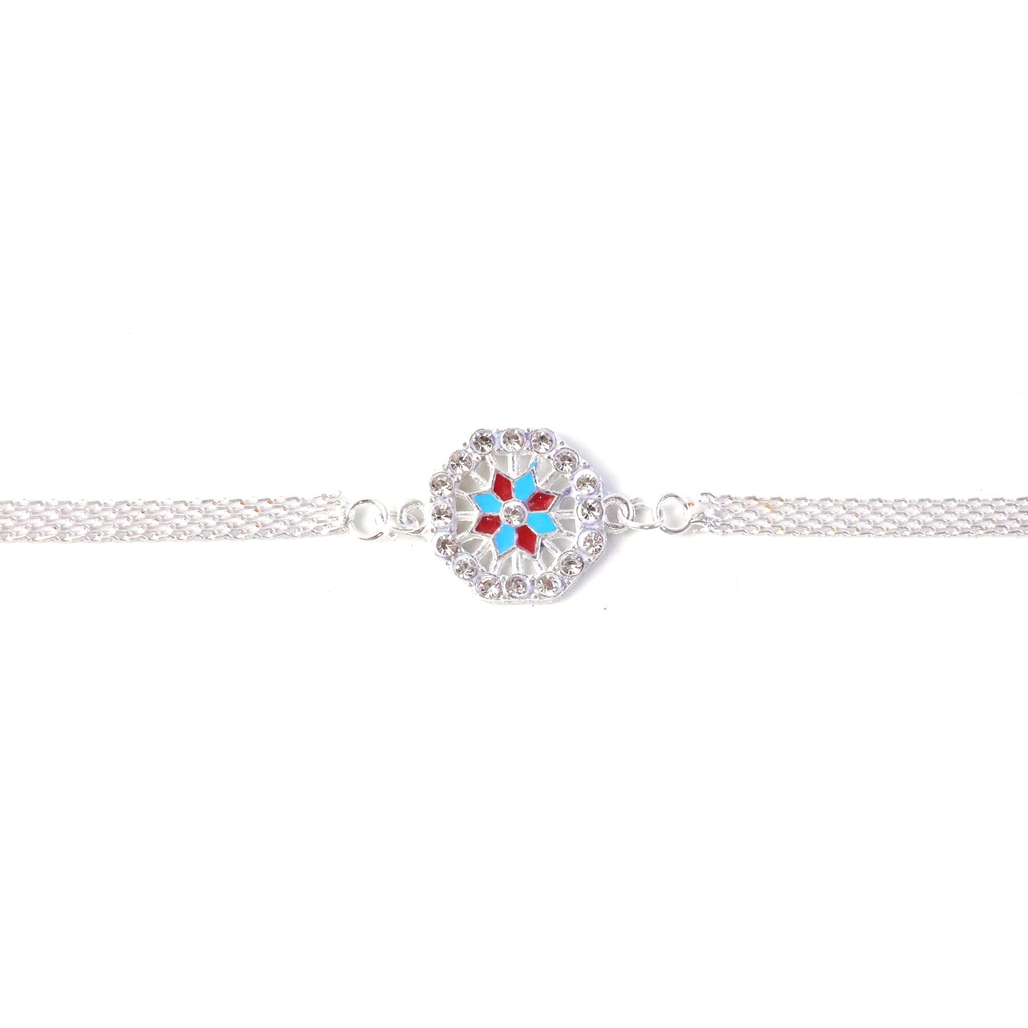 ALVENZA Classic Crystal Rakhi for Brother - Elegant & Traditional