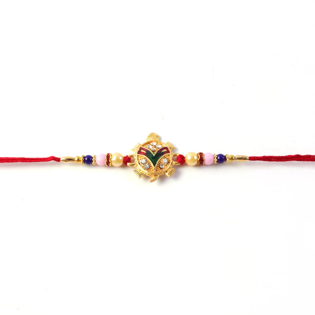 ALVENZA Traditional Tortoise Charm Rakhi - Lucky & Protective Symbol