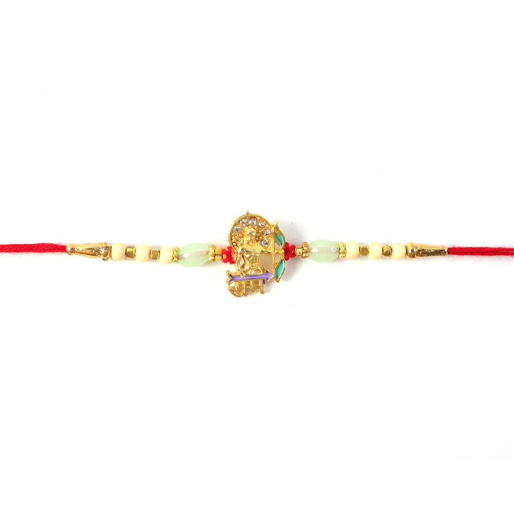 ALVENZA Rakshabandhan Lord Ram Rakhi – Traditional Beaded Wrist Thread