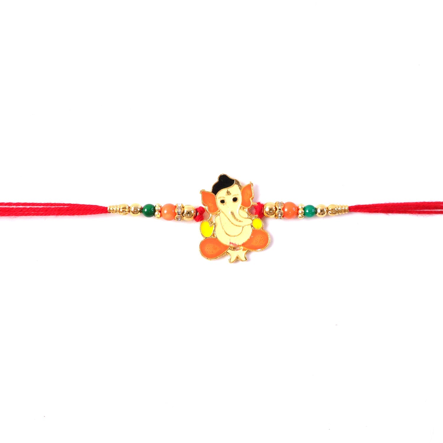 ALVENZA Lord Ganesha Beads Rakhi – Stylish Traditional Thread for Bhai