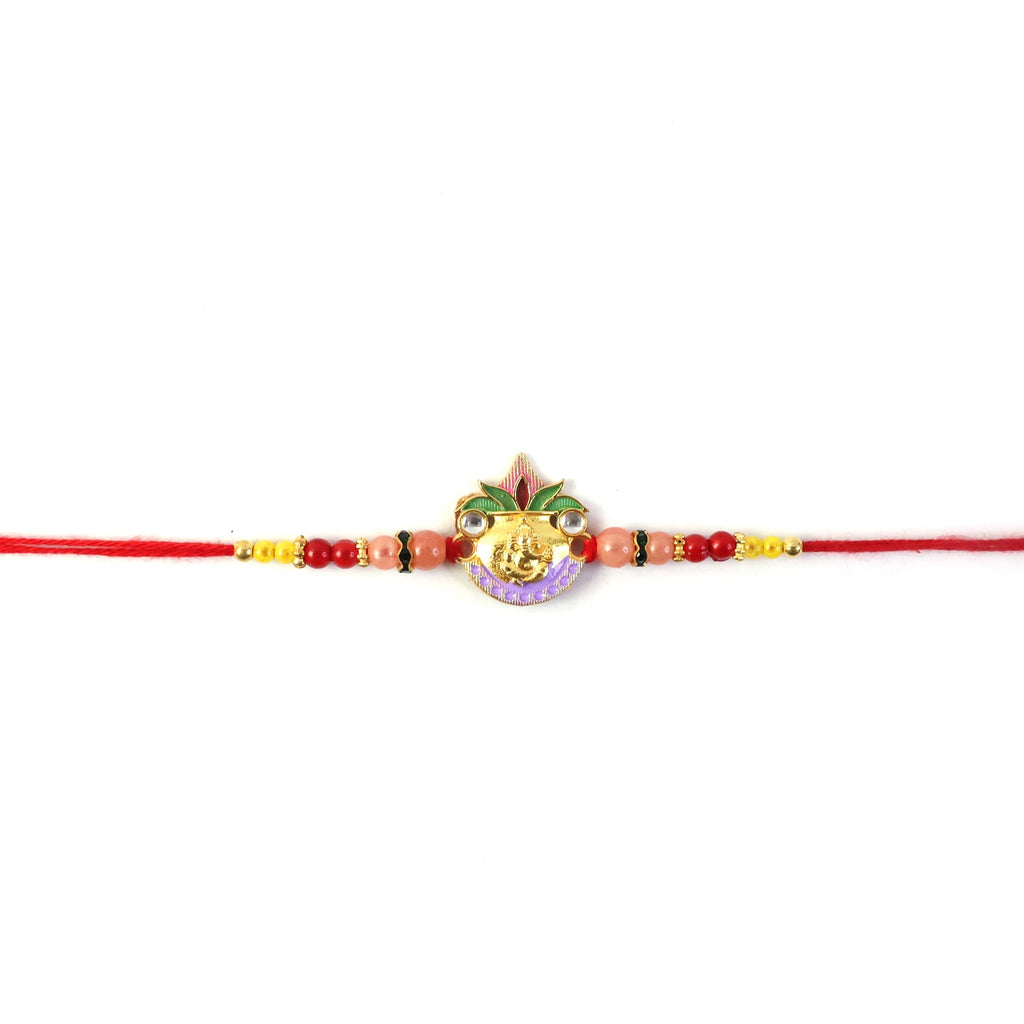 ALVENZA Ganesh Beaded Rakhi – Traditional & Beautiful Brother Gift