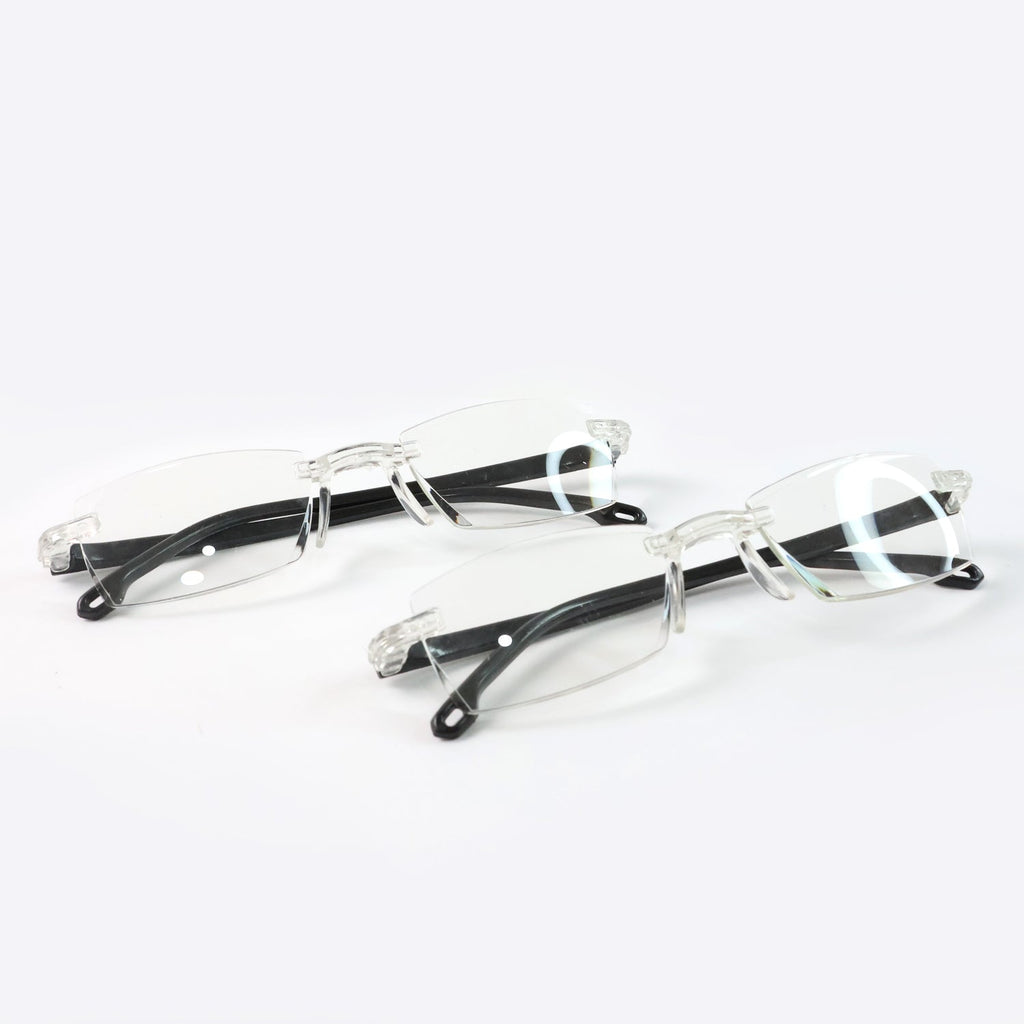Rimless Reading Glasses – Lightweight Pack of 2 Comfort Readers