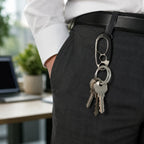 ALVENZA Stainless Steel Carabiner Keychain – Secure Lock & Compact Design