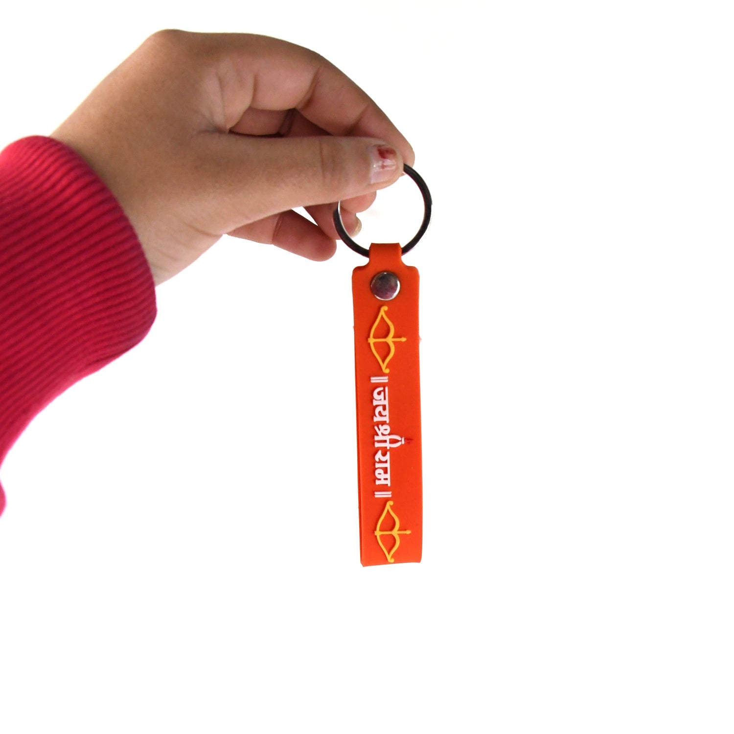 ALVENZA Jai Shree Ram Keychain – Durable Silicone with Metal Hook | Styleva