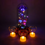 ALVENZA Glass Dome Rose Romantic Gift Set – Elegant LED Décor